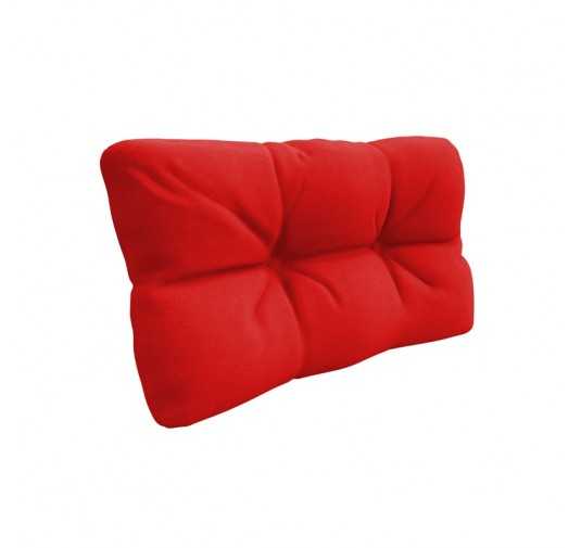 Pallet Side Cushion, Water-Resistant, Quilted, 60x40x12 cm, Red