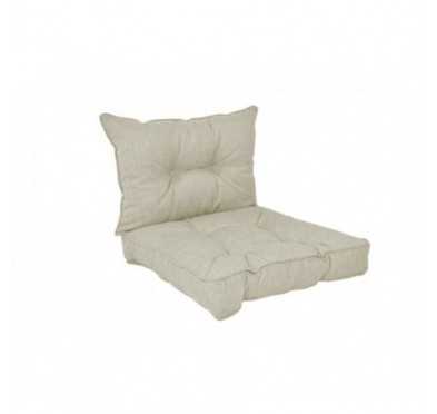 Set of 2 Garden Chair Cushion Beige 60x60 + 60x40