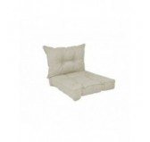 Set of 2 Garden Chair Cushion Beige 60x60 + 60x40