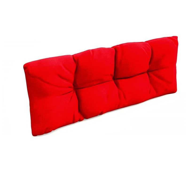 Pallet Backrest Cushion, Water-Resistant, Quilted, 120x40x12 cm, Red