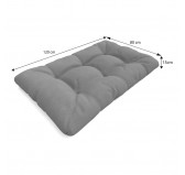 Set of 8 Pallet Cushions - 3x Seat + 3x Backrest + Side + Deco, Water-Resistant, Quilted, Grey