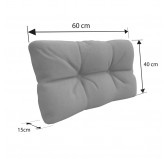 Set of 8 Pallet Cushions - 3x Seat + 3x Backrest + Side + Deco, Water-Resistant, Quilted, Grey