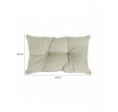 Set of 2 Garden Chair Cushion Beige 60x60 + 60x40