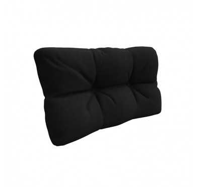 Pallet Side Cushion, Water-Resistant, Quilted, 60x40x12 cm, Black