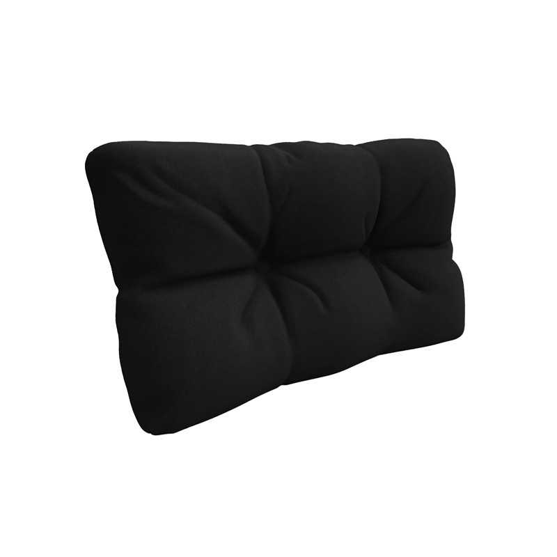 Pallet Side Cushion, Water-Resistant, Quilted, 60x40x12 cm, Black