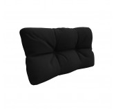 Pallet Side Cushion, Water-Resistant, Quilted, 60x40x12 cm, Black