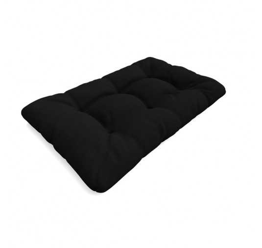 Pallet Seat Cushion, Water-Resistant, Quilted, 120x80x15 cm, Black