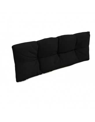 Pallet Backrest Cushion, Water-Resistant, Quilted, 120x40x12 cm, Black