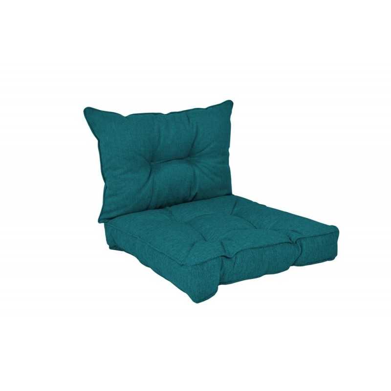 Set of 2 Garden Chair Cushion Dark Green 40x40 + 50x40