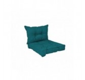 Set of 2 Garden Chair Cushion Dark Green 40x40 + 50x40