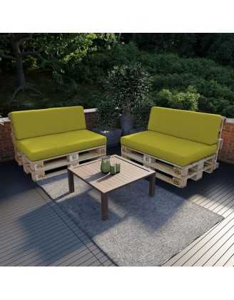 Pallet Backrest Cushion, 120x40x20/10 cm, Lime