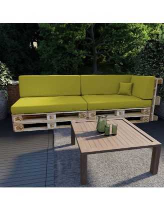 Pallet Backrest Cushion, 120x40x20/10 cm, Lime