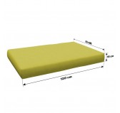Set of 8 Pallet Cushions, 3x Seat + 3x Backrest + Side Cushion + Deco Cushion, Lime