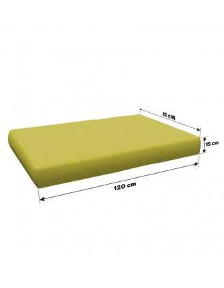 Set of 8 Pallet Cushions, 3x Seat + 3x Backrest + Side Cushion + Deco Cushion, Lime