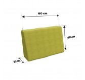 Set of 8 Pallet Cushions, 3x Seat + 3x Backrest + Side Cushion + Deco Cushion, Lime