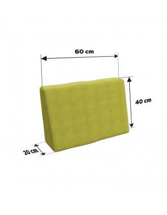 Set of 8 Pallet Cushions, 3x Seat + 3x Backrest + Side Cushion + Deco Cushion, Lime