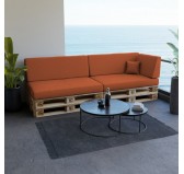 Pallet Backrest Cushion, 120x40x20/10 cm, Orange