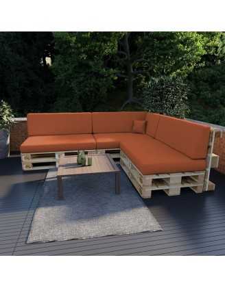 Pallet Backrest Cushion, 120x40x20/10 cm, Orange