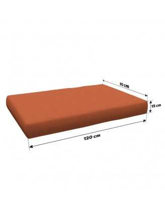 Set of 2 Pallet Cushions, 120x80 cm + 120x40 cm, Orange