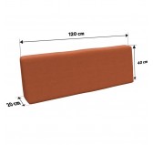 Set of 6 Pallet Cushions, 2x Seat + 2x Backrest + Side Cushion + Deco Cushion, Orange