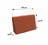 Set of 8 Pallet Cushions, 3x Seat + 3x Backrest + Side Cushion + Deco Cushion, Orange