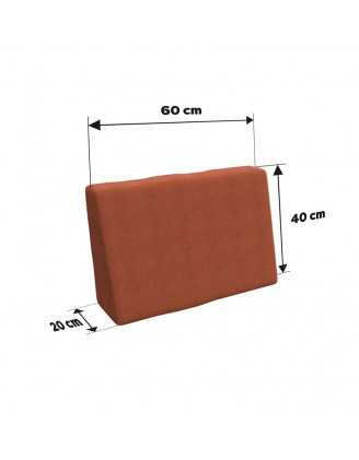 Set of 8 Pallet Cushions, 3x Seat + 3x Backrest + Side Cushion + Deco Cushion, Orange