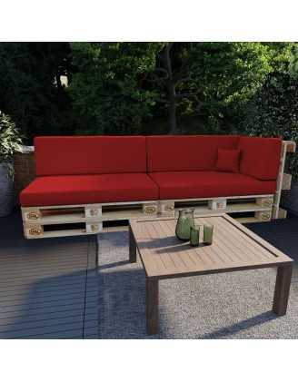 Pallet Backrest Cushion, 120x40x20/10 cm, Red