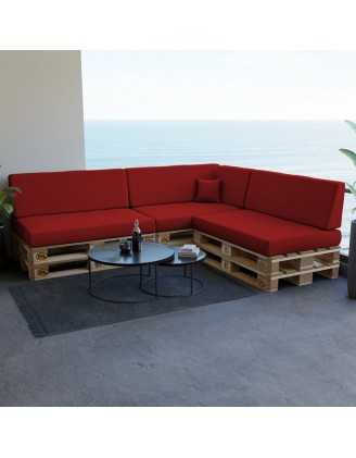 Pallet Backrest Cushion, 120x40x20/10 cm, Red