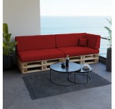 Pallet Seat Cushion, 120x80 cm, Red