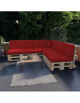 Pallet Seat Cushion, 120x80 cm, Red