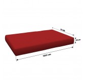 Set of 8 Pallet Cushions, 3x Seat + 3x Backrest + Side Cushion + Deco Cushion, Red