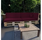 Pallet Side Cushion, 60x40x20/10 cm, Violet