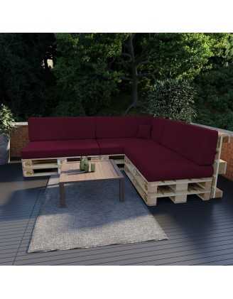 Pallet Backrest Cushion, 120x40x20/10 cm, Violet