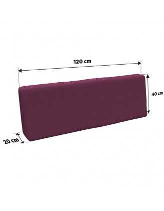 Set of 6 Pallet Cushions, 2x Seat + 2x Backrest + Side Cushion + Deco Cushion, Violet