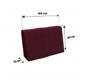 Set of 6 Pallet Cushions, 2x Seat + 2x Backrest + Side Cushion + Deco Cushion, Violet