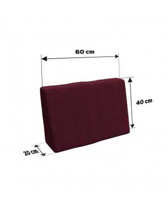 Set of 6 Pallet Cushions, 2x Seat + 2x Backrest + Side Cushion + Deco Cushion, Violet