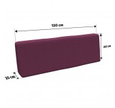 Set of 8 Pallet Cushions, 3x Seat + 3x Backrest + Side Cushion + Deco Cushion, Violet