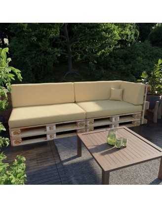 Pallet Garden Side Cushion Water-Resistant 60x40x20/10 Beige
