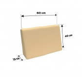 Set of 8 Garden Cushions Water-Resistant 120x80 + 120x40 Beige