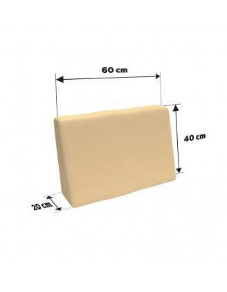 Set of 8 Garden Cushions Water-Resistant 120x80 + 120x40 Beige