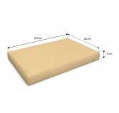 Set of 8 Garden Cushions Water-Resistant 120x80 + 120x40 Beige