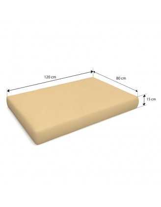 Set of 8 Garden Cushions Water-Resistant 120x80 + 120x40 Beige