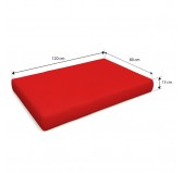 Set of 2 Garden Cushions Water-Resistant 120x80 + 120x40 Red