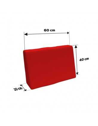 Set of 6 Garden Cushions Water-Resistant 120x80 + 120x40 Red