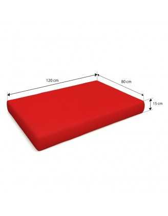 Set of 8 Garden Cushions Water-Resistant 120x80 + 120x40 Red