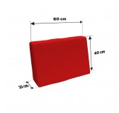 Set of 8 Garden Cushions Water-Resistant 120x80 + 120x40 Red