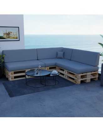 Pallet Garden Side Cushion Water-Resistant 60x40x20/10 Grey