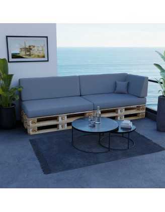 Pallet Garden Seat Cushion Water-Resistant 120x80x15 Grey