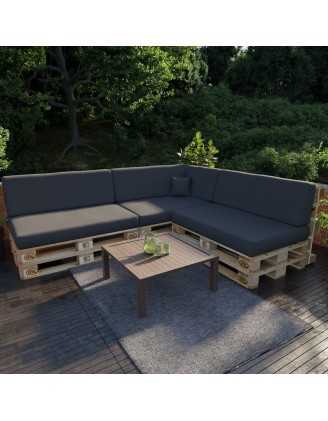 Pallet Garden Backrest Cushion Water-Resistant 120x40x20/10 Anthracite