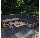 Pallet Garden Seat Cushion Water-Resistant 120x80x15 Anthracite